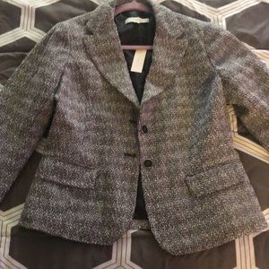 New York & Company Gray Tweed Coat Size 10 New